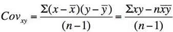 Sample Covariance Formula