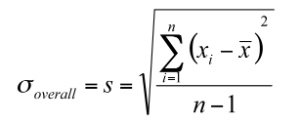 Ppk standard deviation formula