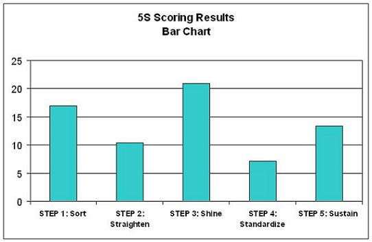 Sample 5S Bar Chart for displaying results