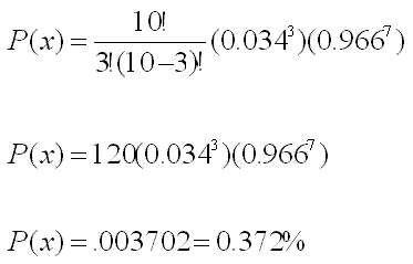 Example One of applying the Binomial Distribution