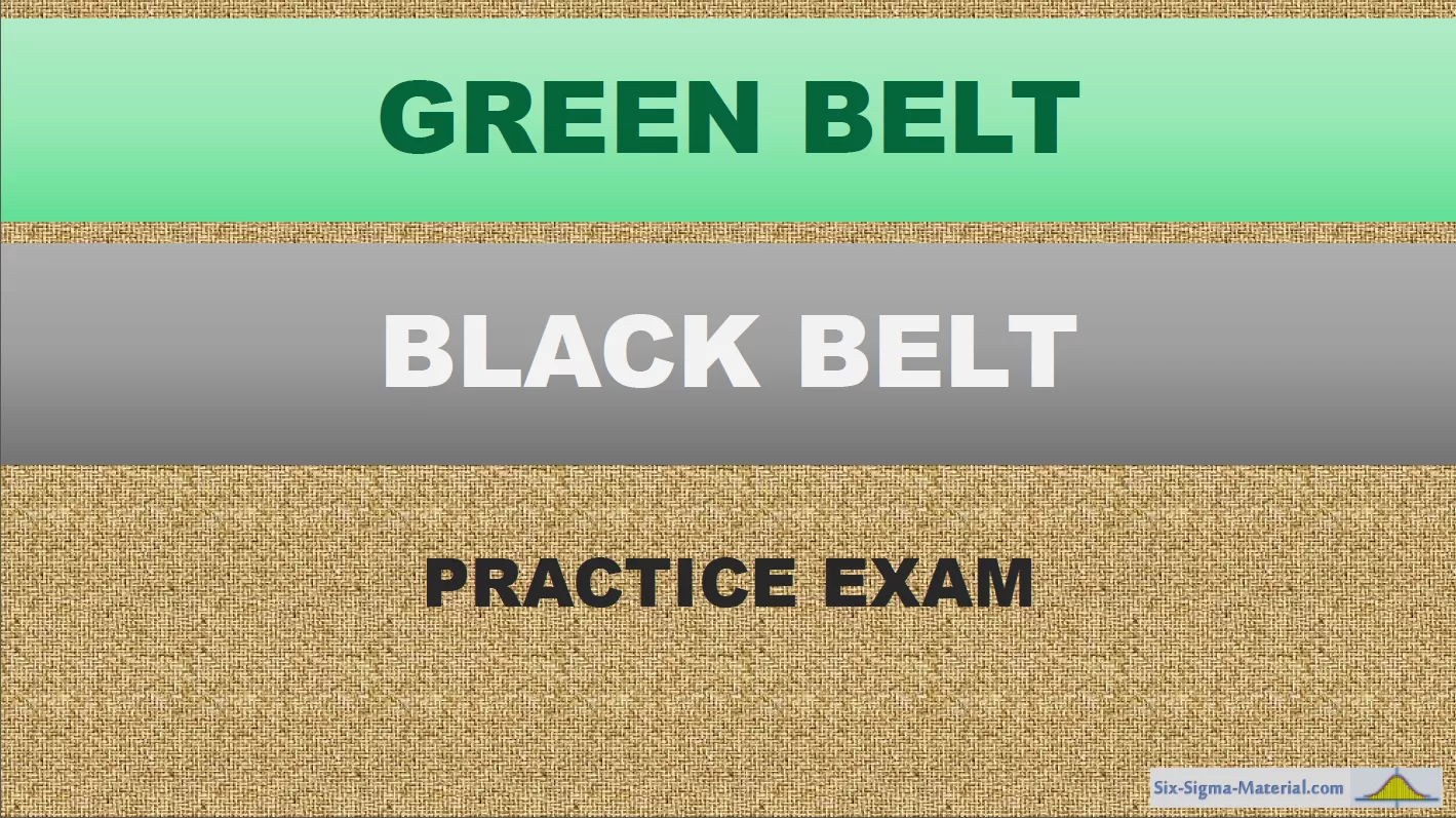 Download a Lean Six Sigma practice exam that is comprised of 180+ questions for the Black Belt level and under. Questions come with explanations and links for further research.