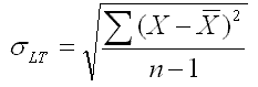 Estimate for sigma in Pp and Ppk